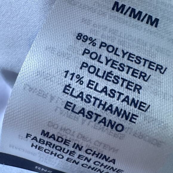 Chaps Polo Shirt Men’s Medium White Marlin Fish AOP Everyday Performance New - Picture 8 of 11